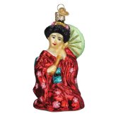 Geisha Glass Ornament