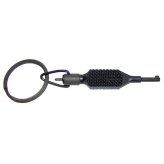 Polymer Flat Knurled Handcuff Key with Swivel Key Ring