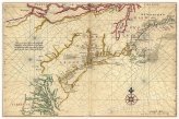 Colonial Coastal Map - 1639 Virginia and New England