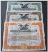 Vintage Market Street Railway Stock Certificates