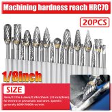 Carbide Carving Kit - 20 Piece Set with 1/8in Shank