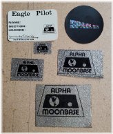 Retro Space Sticker Set with Bonus ID Card