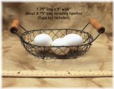 Rustic Wire Handled Basket