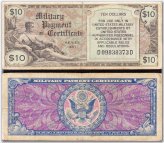 Scarce Series 481 $10 Military Payment Certificate