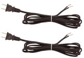 8-Foot Brown Lamp Cord Replacement Set - 2 Pack