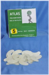 Clear Heel Plates by Atlas - Pack of 10