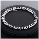 Silver Curb Cuban Link Anklet