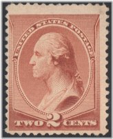 19th Century United States Orange Brown Washington Stamp