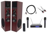 Rockville Home Entertainment System with Wireless Microphones and Dual Subwoofers