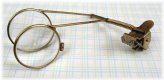 Antique Double Loupe Clip-on Magnifier Glasses