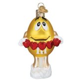 M&M'S Yellow Love You Glass Ornament