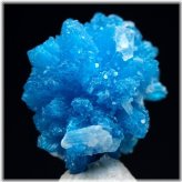 Blue Crystal Cluster Mineral from India with ID Card