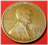 Circulated 1952 S Lincoln Wheat Cent