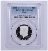Silver Kennedy Half Dollar - 2015-S PR70 DCAM PCGS