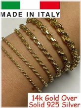 Golden Rope Chain Jewelry for Men and Women