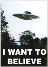 I Want To Believe" X-Files UFO Magnet Photo