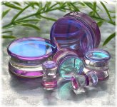 Iridescent Mermaid Glass Plugs