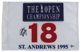 Championship Pin Flag Autographed by John Daly - BAS Witnessed Authenticity