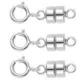 Silver Magnetic Clasp Converter with Spring Ring