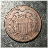 Copper Duo Cent - 1871 High Quality Scans #L246