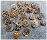 Vintage Steel Victorian Picture Buttons