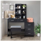 Radiance Vanity Set with Storage Cabinet and 5 Drawers