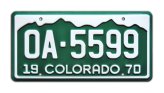 Classic Car Chase License Plate Replica