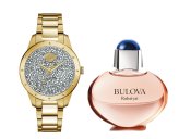 Golden Crystal Quartz Watch Set