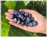 Sodalite Rune Set with Velvet Pouch - Elder Futhark Edition