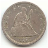 1875-S Original VF Twenty Cent Coin