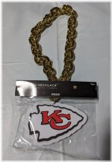 Chiefs Gold Logo Foam Fan Necklace