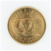 Green River Whiskey Vintage Brass Token - Very Fine 1935 Edition