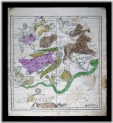 Spring Sky Celestial Star Map - 1835 Burritt Edition