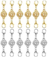 Round Ball Magnetic Clasps with Gold and Silver Colors - Pack of 12