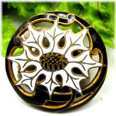 Enamel Thistle Button