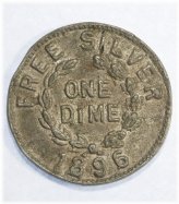 Bryan Commemorative Dime in White Metal