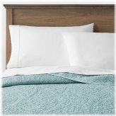 Teal Blue Paisley Stitch Quilt