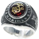 Patriot's Pride Rhodium Plated Military Ring