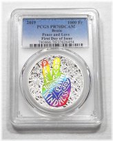 Benin Peace and Love Silver Coin