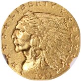 Indian Gold $2.50 1911-P NGC MS61
