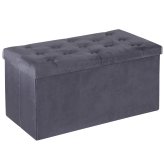 Velvet Storage Ottoman Bench