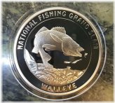 Walleye Grand Slam Silver Plate Collector Coin