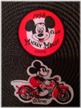 Vintage Disney Patch Set: Mickey Mouse Club & Motorcycle Mickey