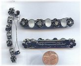 Hematite Crystal Flower Barrette