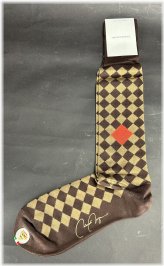 Rombi Brown Dress Socks