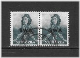 Southwest Africa Prussian Green Horizontal Pair