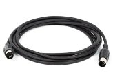 Keyed 5-pin DIN Cable - 10ft Length in Sleek Black