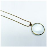 Nautical Heritage Brass Pendant with Magnifying Lens