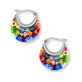 Millefiori Daisy Hoop Earrings