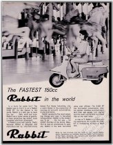 Rabbit Scooter Moped Vintage Print Ad
